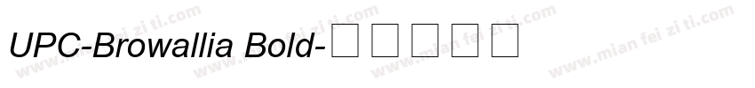 UPC-Browallia Bold字体转换